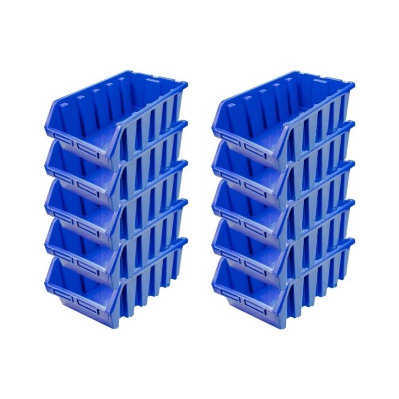 PROREGAL SuperSparSet 10x Sichtlagerbox 5 HxBxT 18,7 x 33,3 x 50 cm Polypropylen Blau von PROREGAL