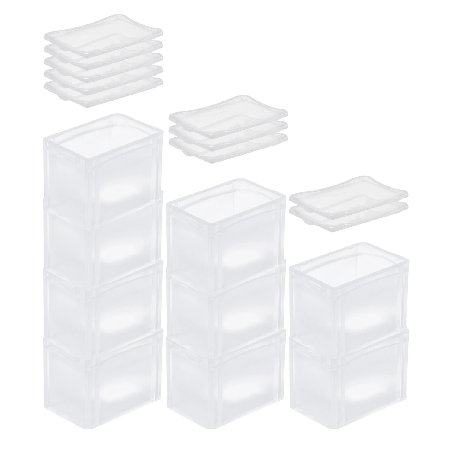 SuperSparSet 10 x Transparenter Eurobehälter BasicLine Mit Geschlossenem Griff und Klickdeckel HxBxT 22 x 20 x 30 cm 9,4 Liter Eurobox SuperSparSet 10 x Transparenter Eurobehälter BasicLine Mit Geschlossenem Griff und Klickdeckel HxBxT 22 x 20 x 30 cm 9,4 Liter Eurobox von PROREGAL