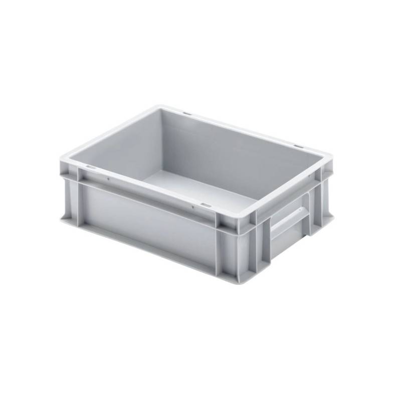 PROREGAL SuperSparSet 16x Eurobehälter mit Geschlossenem Griff und Auflagedeckel HxBxT 12 x 30 x 40 cm 11 Liter Grau Eurobox Transportbox von PROREGAL
