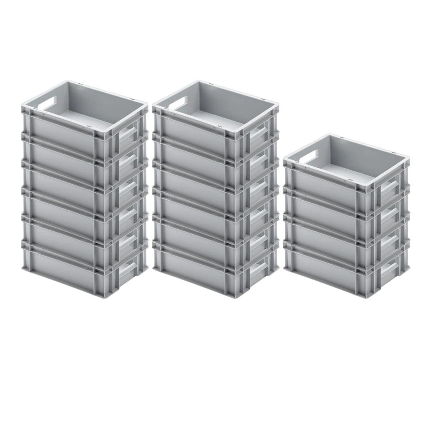 PROREGAL SuperSparSet 16x Eurobehälter mit Offenem Griff HxBxT 12 x 30 x 40 cm 11 Liter Grau Eurobox Transportbox PROREGAL SuperSparSet 16x Eurobehälter mit Offenem Griff HxBxT 12 x 30 x 40 cm 11 Liter Grau Eurobox Transportbox von PROREGAL