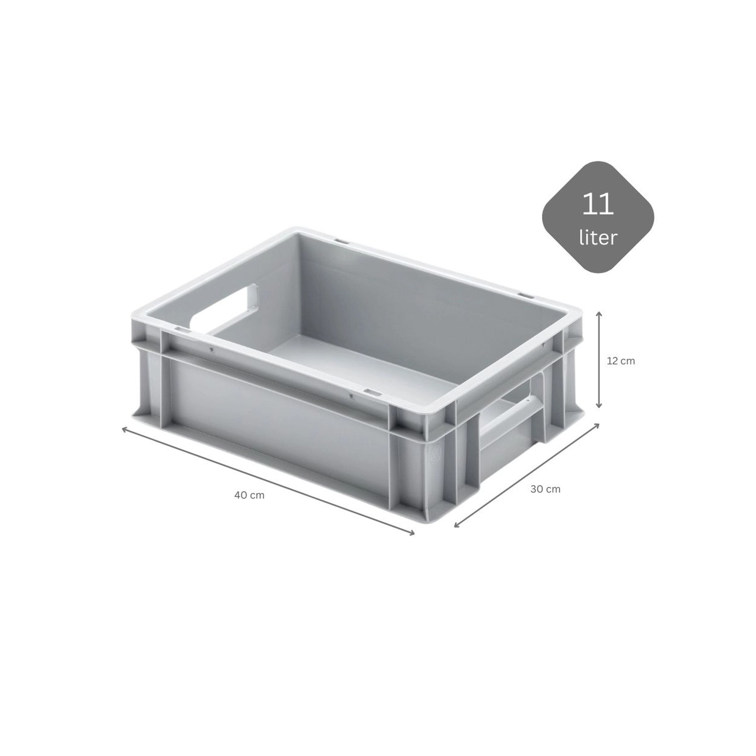 PROREGAL SuperSparSet 16x Eurobehälter mit Offenem Griff und Auflagedeckel HxBxT 12 x 30 x 40 cm 11 Liter Grau Eurobox Transportbox PROREGAL SuperSparSet 16x Eurobehälter mit Offenem Griff und Auflagedeckel HxBxT 12 x 30 x 40 cm 11 Liter Grau Eurobox Transportbox von PROREGAL