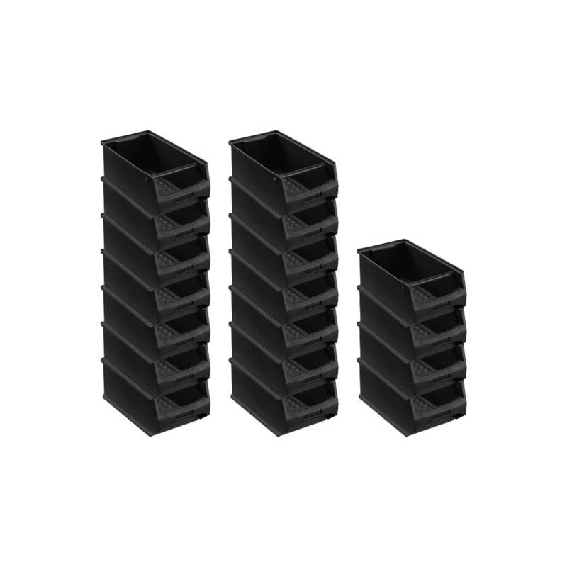 PROREGAL SuperSparSet 18x Leitfähige Sichtlagerbox 4,1 mit Griffstange HxBxT 15 x 20 x 35 cm 7,2 Liter ESD Sichtlagerbehälter von PROREGAL