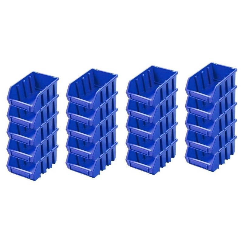 PROREGAL SuperSparSet 20x Sichtlagerbox 2 HxBxT 7,5 x 11,6 x 16,1 cm Polypropylen Blau von PROREGAL