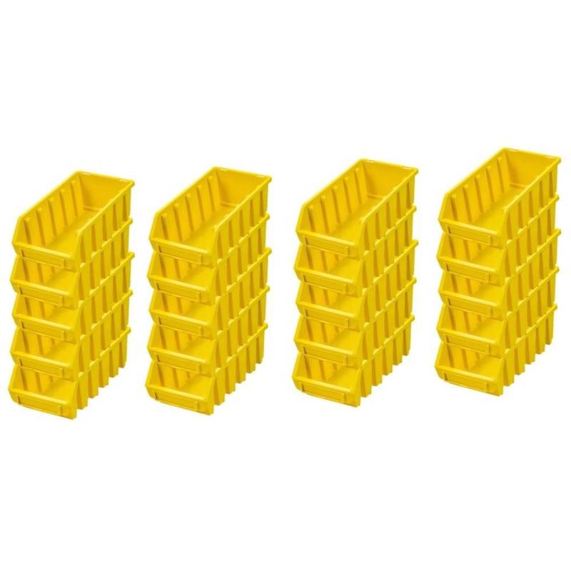PROREGAL SuperSparSet 20x Sichtlagerbox 2L HxBxT 7,5 x 11,6 x 21,2 cm Polypropylen Gelb von PROREGAL