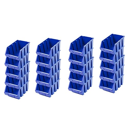 PROREGAL SuperSparSet 20x Sichtlagerbox 3 | HxBxT 12,6x17x24cm | Blau | Sichtlagerbehälter Sichtlagerkasten Sichtlagerkastensortiment Sortierbehälter Stapelbehälter von PROREGAL