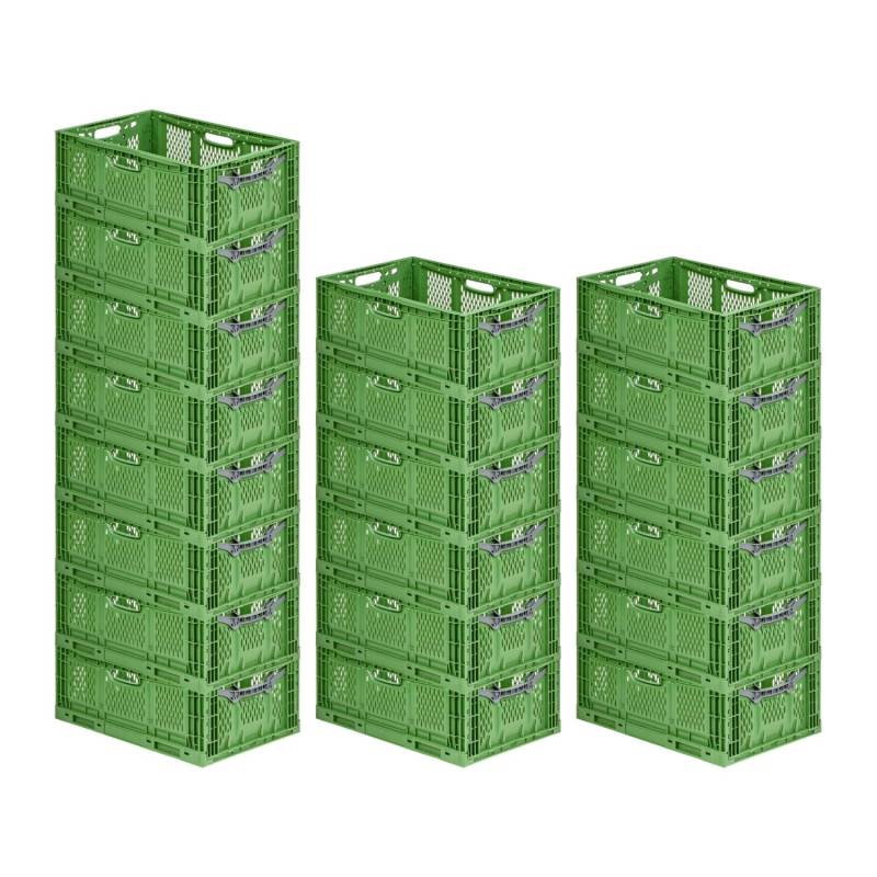 PROREGAL SuperSparSet 20x Stabile Profi-Klappbox Chameleon in Industriequalität HxBxT 23 x 40 x 60 cm 45 Liter Klappbar Stapelbar von PROREGAL