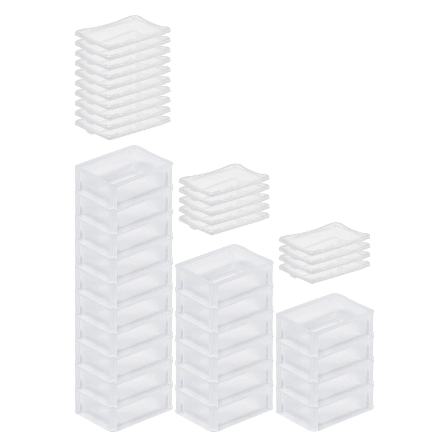 SuperSparSet 20 x Transparenter Eurobehälter BasicLine Mit Geschlossenem Griff und Klickdeckel HxBxT 7 x 15 x 20 cm 1,3 Liter Eurobox SuperSparSet 20 x Transparenter Eurobehälter BasicLine Mit Geschlossenem Griff und Klickdeckel HxBxT 7 x 15 x 20 cm 1,3 Liter Eurobox von PROREGAL