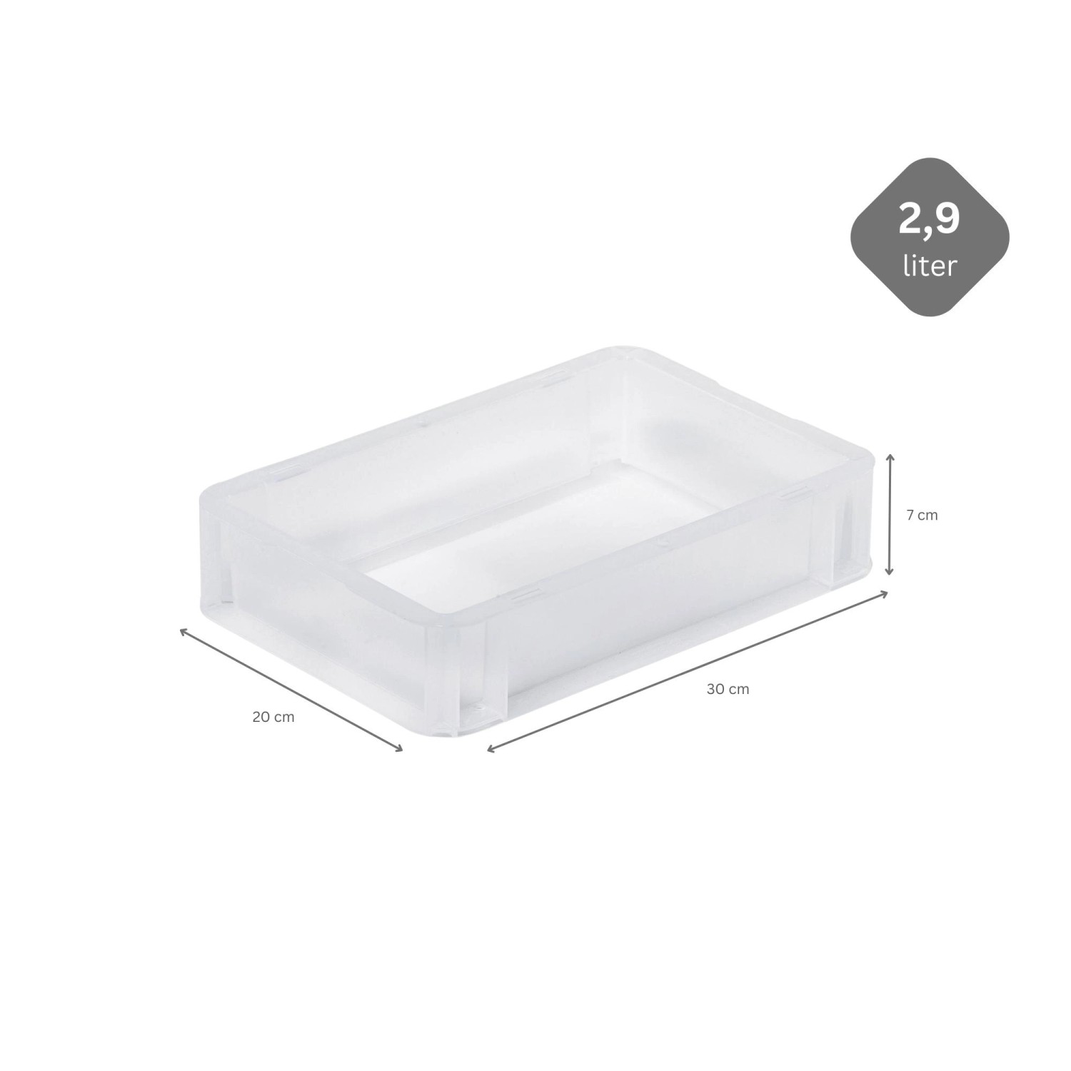SuperSparSet 20 x Transparenter Eurobehälter BasicLine Mit Geschlossenem Griff und Klickdeckel HxBxT 7 x 20 x 30 cm 2,9 Liter Eurobox SuperSparSet 20 x Transparenter Eurobehälter BasicLine Mit Geschlossenem Griff und Klickdeckel HxBxT 7 x 20 x 30 cm 2,9 Liter Eurobox von PROREGAL