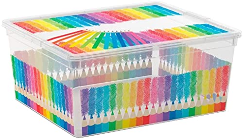 PROREGAL SuperSparSet 2x Mehrzweck Aufbewahrungsbehälter HIPPO mit Deckel | HxBxT 17x40x34cm | 18 Liter | Mehrfarbig | Behälter, Box, Aufbewahrungsbehälter, Aufbewahrungsbox von PROREGAL