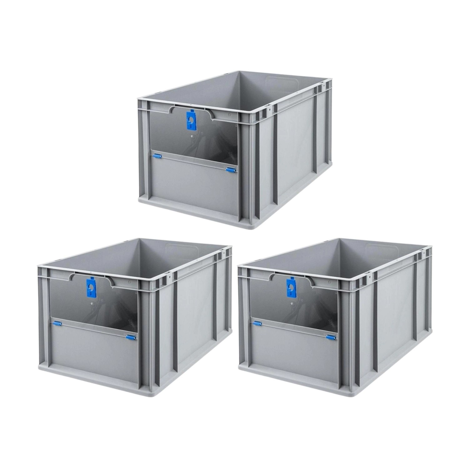 PROREGAL SuperSparSet 3x Eurobox NextGen Insight Cover HxBxT 32 x 40 x 60 65 Liter Hoch/Blau Eurobehälter Transportbox PROREGAL SuperSparSet 3x Eurobox NextGen Insight Cover HxBxT 32 x 40 x 60 65 Liter Hoch/Blau Eurobehälter Transportbox von PROREGAL