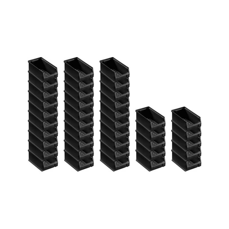 PROREGAL SuperSparSet 40x Leitfähige Sichtlagerbox 2,0 HxBxT 7,5 x 10 x 17,5 cm 0,8 Liter ESD Sichtlagerbehälter von PROREGAL