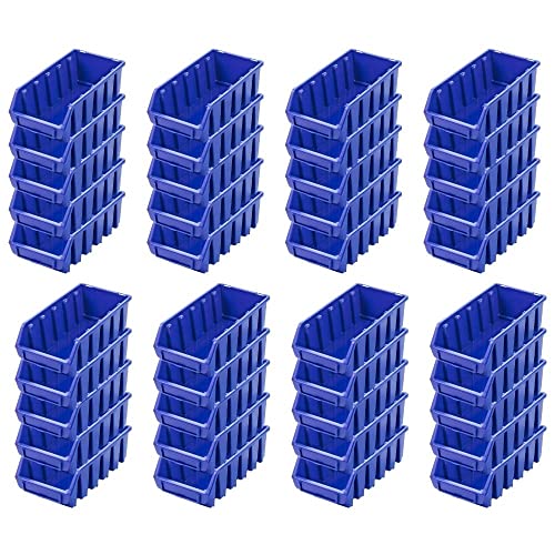 PROREGAL SuperSparSet 40x Sichtlagerbox 2L | HxBxT 7,5x11,6x21,2cm | Blau | Sichtlagerbehälter Sichtlagerkasten Sichtlagerkastensortiment Sortierbehälter Stapelbehälter von PROREGAL