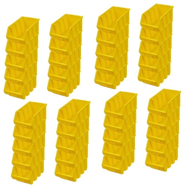 PROREGAL SuperSparSet 40x Sichtlagerbox 3 HxBxT 12,6 x 17 x 24 cm Polypropylen Gelb von PROREGAL