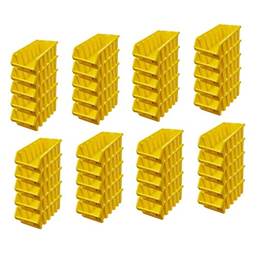 PROREGAL SuperSparSet 40x Sichtlagerbox 5 | HxBxT 18,7x33,3x50cm | Gelb | Sichtlagerbehälter Sichtlagerkasten Sichtlagerkastensortiment Sortierbehälter Stapelbehälter von PROREGAL