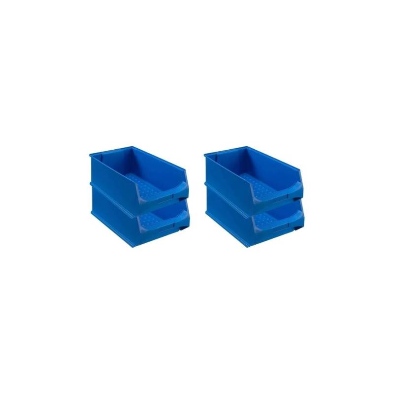 PROREGAL SuperSparSet 4x Blaue Sichtlagerbox 5,0 HxBxT 20 x 30 x 50 cm 21,8 Liter Sichtlagerbehälter von PROREGAL