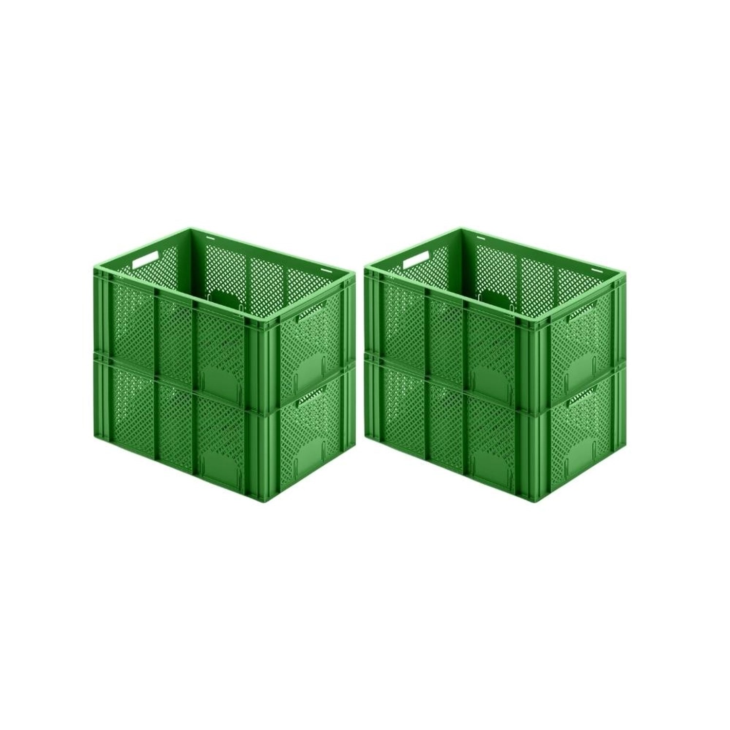 SuperSparSet 4 x Eurobehälter Obst- und Gemüsekasten HxBxT 27,4 x 40 x 60 cm 54 Liter Grün Obst-Gemüsekiste Obstkorb Transportbox SuperSparSet 4 x Eurobehälter Obst- und Gemüsekasten HxBxT 27,4 x 40 x 60 cm 54 Liter Grün Obst-Gemüsekiste Obstkorb Transportbox von PROREGAL