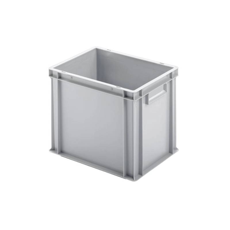 PROREGAL SuperSparSet 4x Eurobehälter mit Geschlossenem Griff und Auflagedeckel HxBxT 32 x 30 x 40 cm 29 Liter Grau Eurobox Transportbox von PROREGAL
