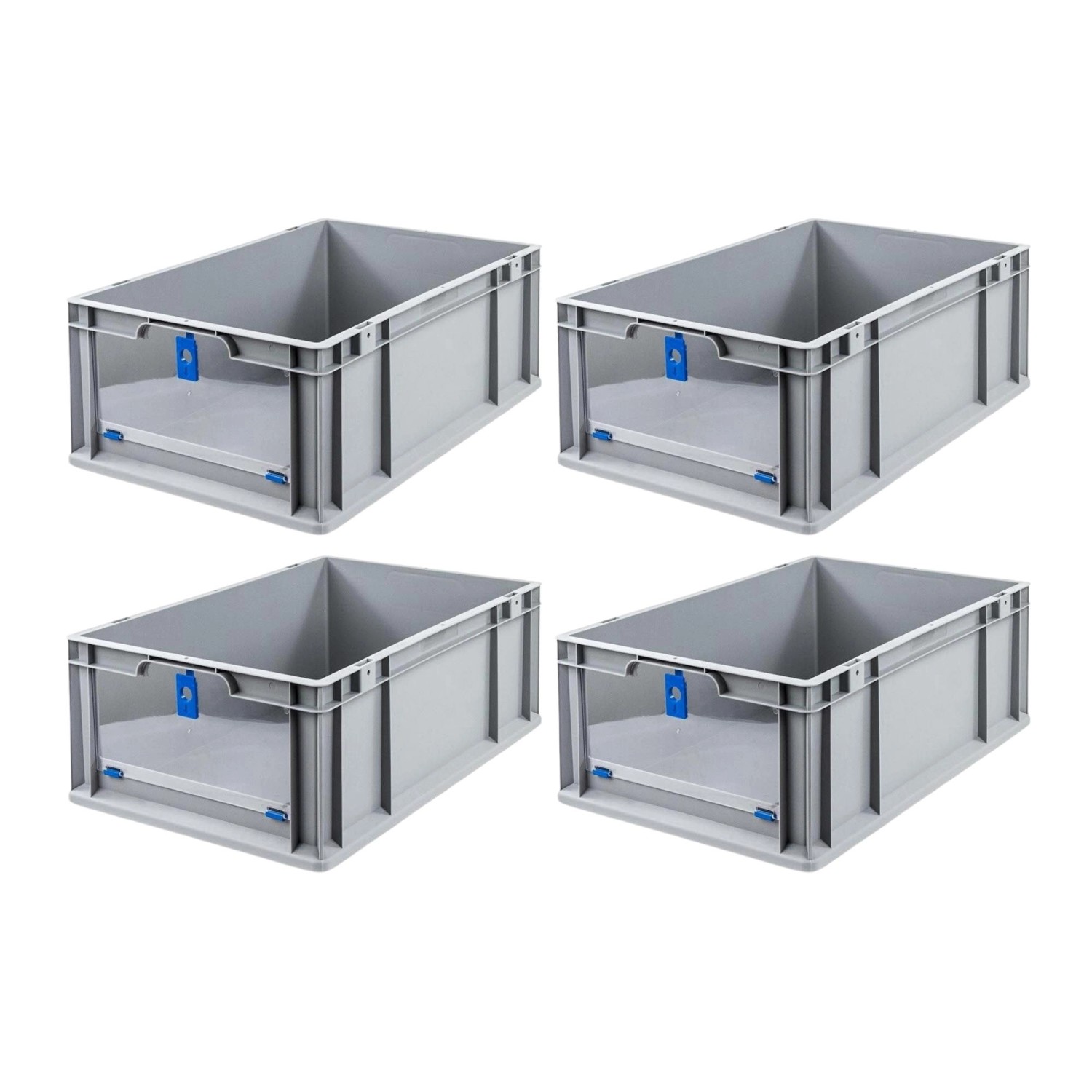 PROREGAL SuperSparSet 4x Eurobox NextGen Insight Cover HxBxT 22 x 40 x 60 44 Liter Hoch/Blau Eurobehälter Transportbox PROREGAL SuperSparSet 4x Eurobox NextGen Insight Cover HxBxT 22 x 40 x 60 44 Liter Hoch/Blau Eurobehälter Transportbox von PROREGAL
