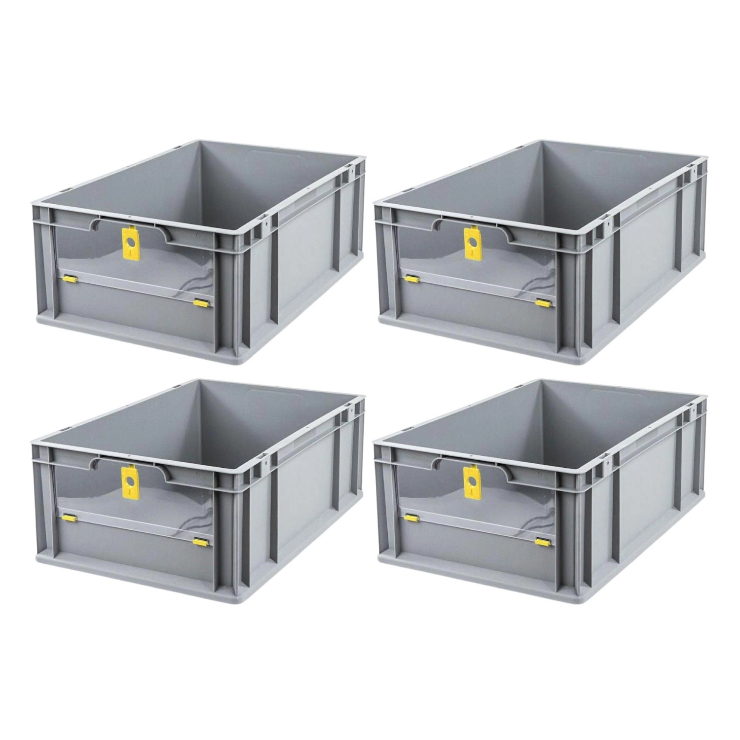 PROREGAL SuperSparSet 4x Eurobox NextGen Insight Cover HxBxT 22 x 40 x 60 44 Liter Niedrig/Gelb Eurobehälter Transportbox PROREGAL SuperSparSet 4x Eurobox NextGen Insight Cover HxBxT 22 x 40 x 60 44 Liter Niedrig/Gelb Eurobehälter Transportbox von PROREGAL