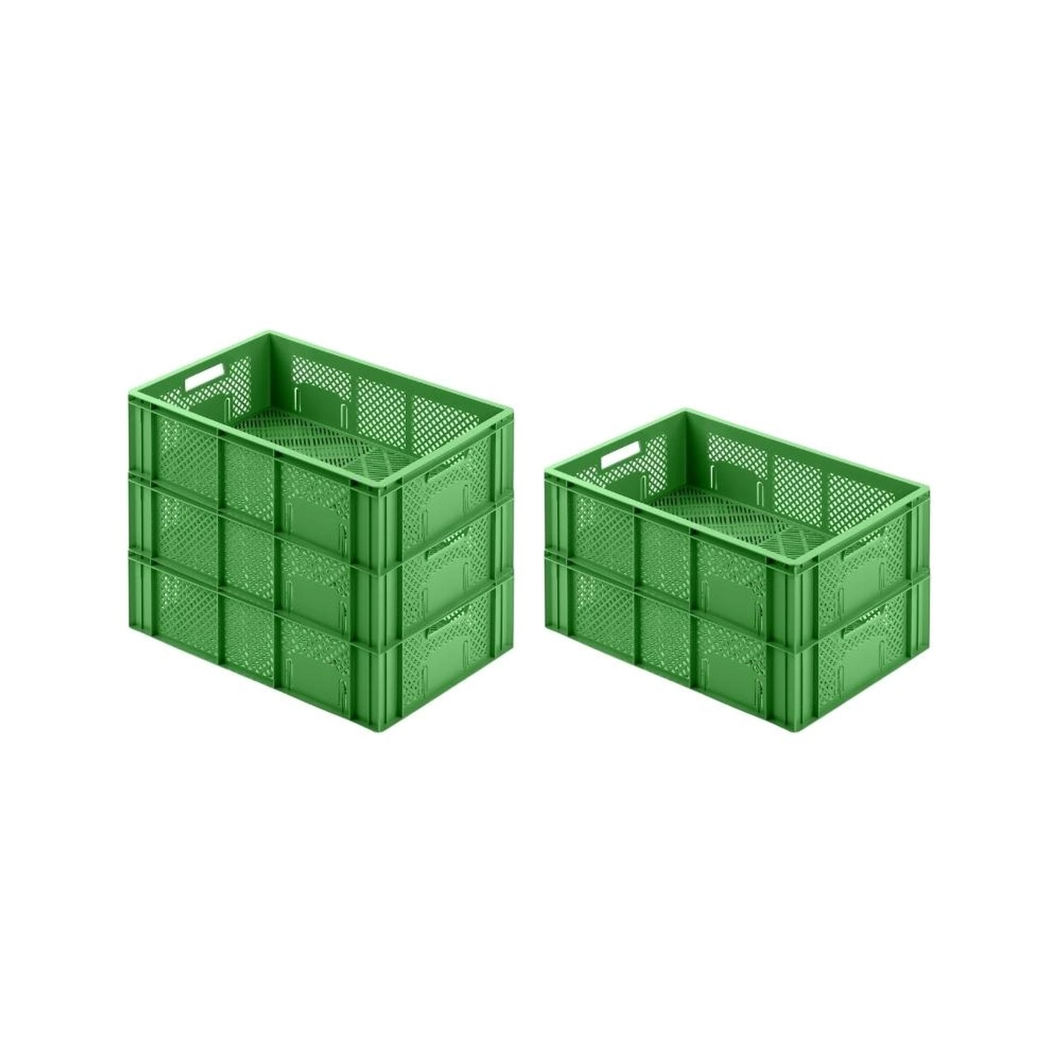 SuperSparSet 5 x Eurobehälter Obst- und Gemüsekasten HxBxT 17,1 x 40 x 60 cm 33 Liter Grün Obst-Gemüsekiste Obstkorb Transportbox SuperSparSet 5 x Eurobehälter Obst- und Gemüsekasten HxBxT 17,1 x 40 x 60 cm 33 Liter Grün Obst-Gemüsekiste Obstkorb Transportbox von PROREGAL