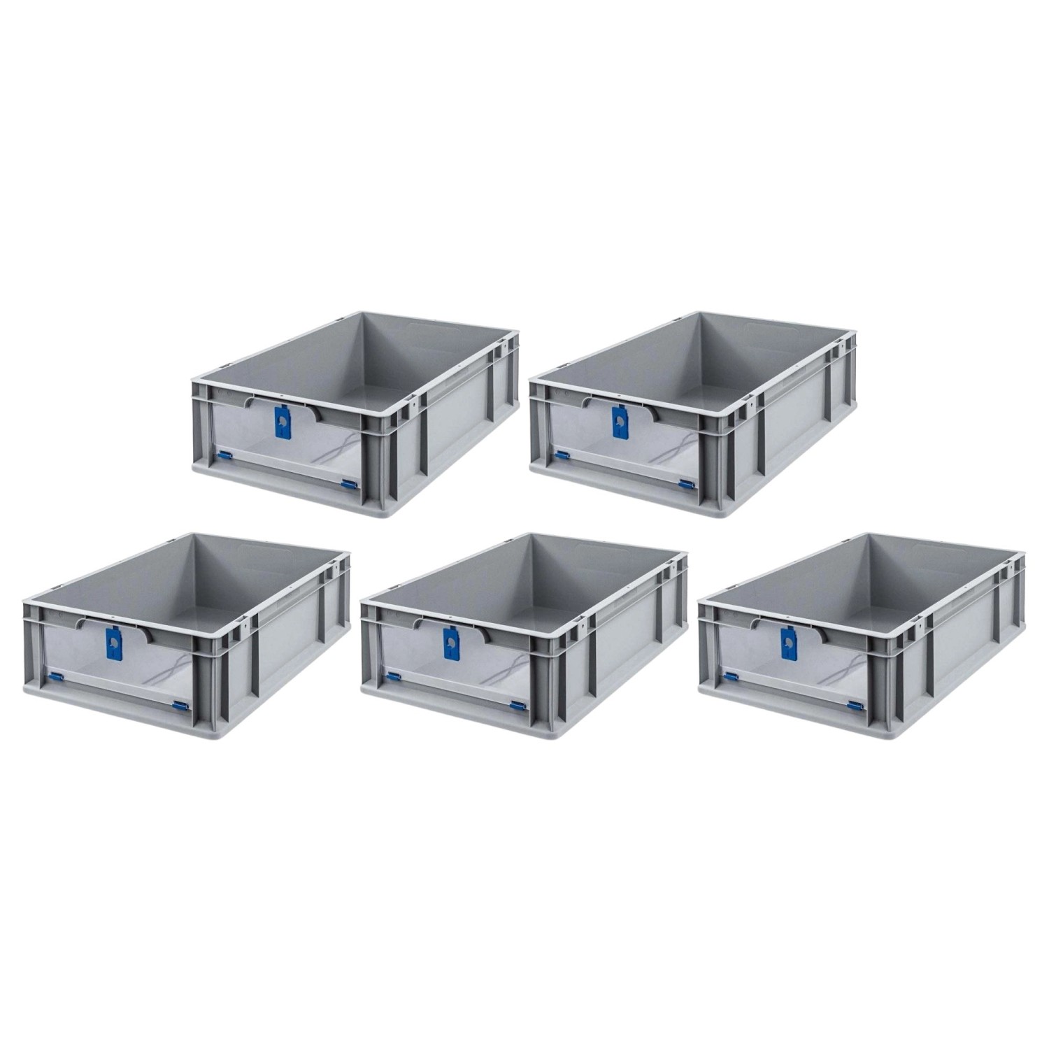 PROREGAL SuperSparSet 5x Eurobox NextGen Insight Cover HxBxT 17 x 40 x 60 34 Liter Niedrig/Blau Eurobehälter Transportbox PROREGAL SuperSparSet 5x Eurobox NextGen Insight Cover HxBxT 17 x 40 x 60 34 Liter Niedrig/Blau Eurobehälter Transportbox von PROREGAL