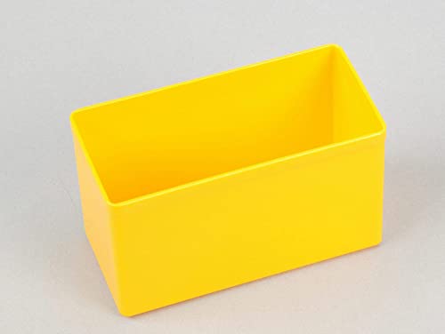 PROREGAL SuperSparSet 5x Sortimentskasten EuroPlus Insert | HxBxT 6,3x5,4x10,8cm | Gelb | Sortimentskasten, Kleinteilemagazin, Sortierbox, Werkzeugkasten von PROREGAL