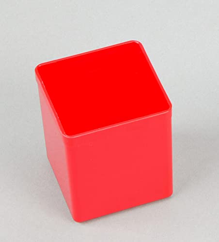 PROREGAL SuperSparSet 5x Sortimentskasten EuroPlus Insert | HxBxT 6,3x5,4x5,4cm | Rot | Sortimentskasten, Kleinteilemagazin, Sortierbox, Werkzeugkasten von PROREGAL
