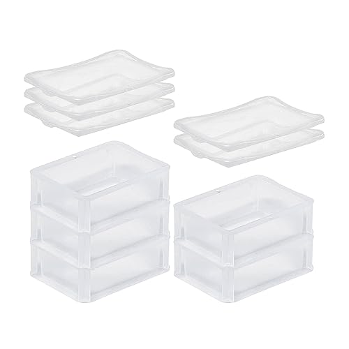 PROREGAL SuperSparSet 5x Transparenter Eurobehälter BasicLine mit geschlossenem Griff & Klickdeckel | HxBxT 7x15x20cm | 1,3 Liter | Eurobox Transportbox Transportbehälter Stapelbehälter PROREGAL SuperSparSet 5x Transparenter Eurobehälter BasicLine mit geschlossenem Griff & Klickdeckel | HxBxT 7x15x20cm | 1,3 Liter | Eurobox Transportbox Transportbehälter Stapelbehälter von PROREGAL
