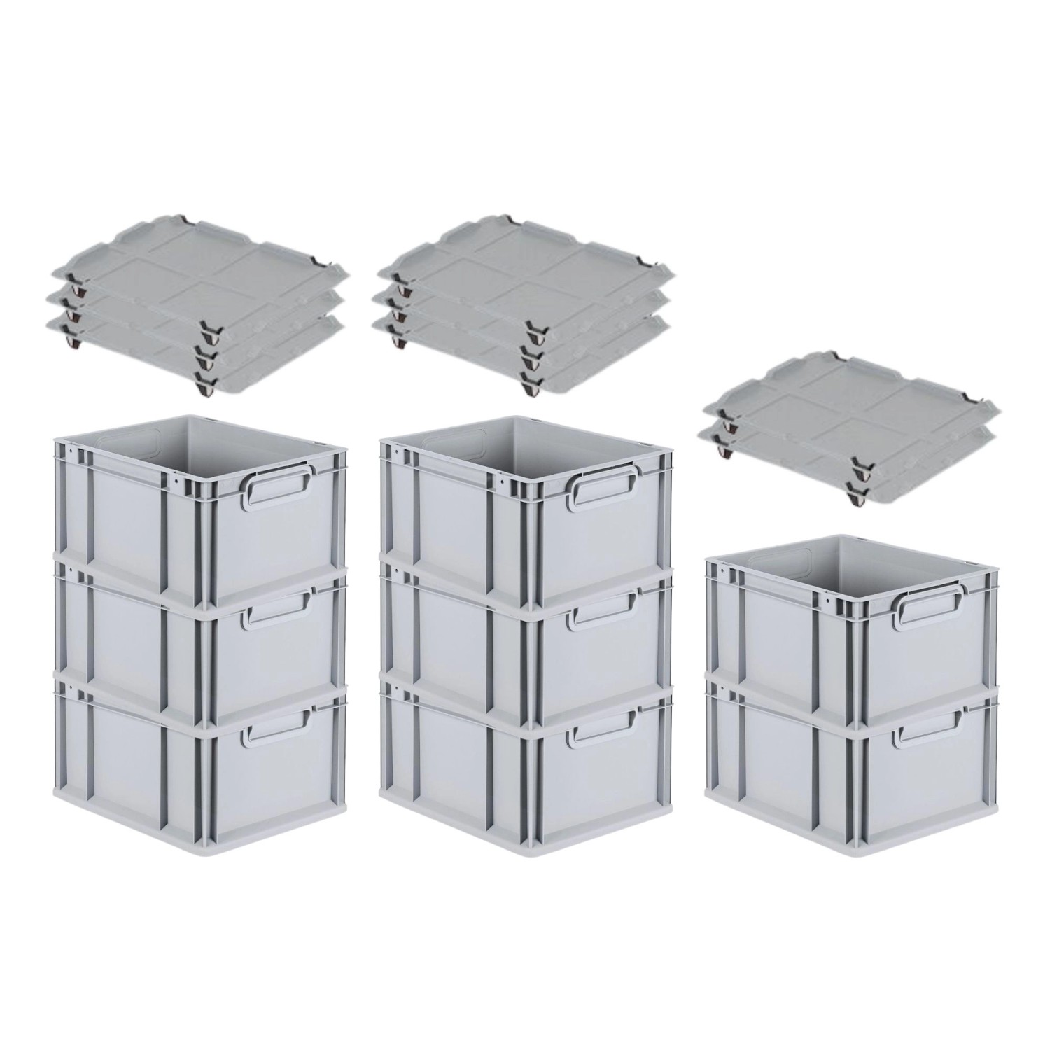 PROREGAL SuperSparSet 8x Eurobox NextGen Grip mit Auflagedeckel mit 4 Schwarzen Schiebeschnappverschlüssen HxBxT 22 x 30 x 40 cm 20 Liter PROREGAL SuperSparSet 8x Eurobox NextGen Grip mit Auflagedeckel mit 4 Schwarzen Schiebeschnappverschlüssen HxBxT 22 x 30 x 40 cm 20 Liter von PROREGAL