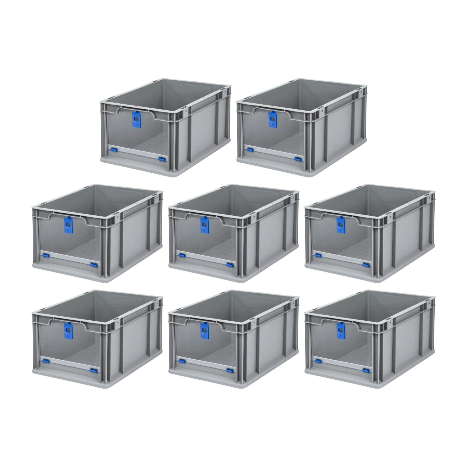 PROREGAL SuperSparSet 8x Eurobox NextGen Insight Cover HxBxT 22 x 30 x 40 20 Liter Hoch/Blau Eurobehälter Transportbox PROREGAL SuperSparSet 8x Eurobox NextGen Insight Cover HxBxT 22 x 30 x 40 20 Liter Hoch/Blau Eurobehälter Transportbox von PROREGAL
