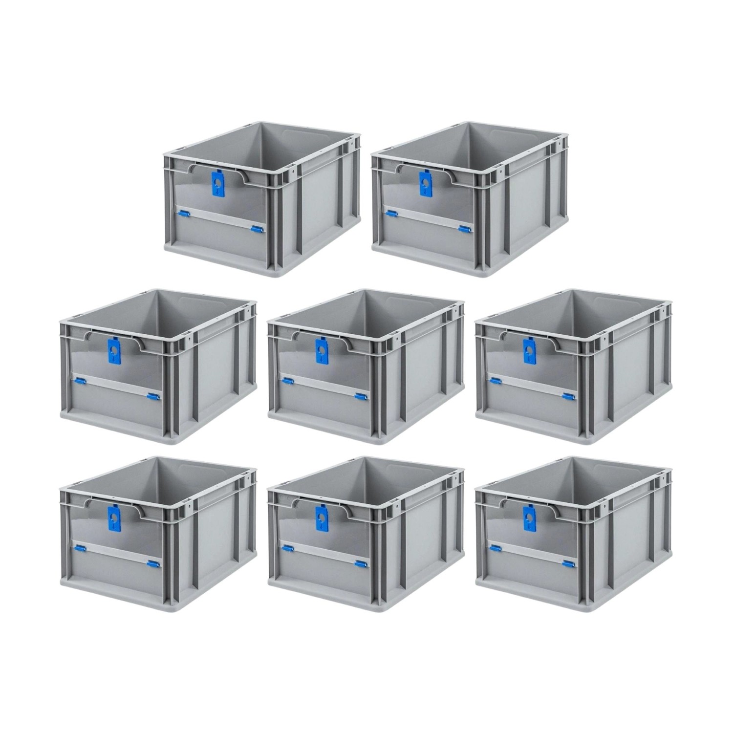 PROREGAL SuperSparSet 8x Eurobox NextGen Insight Cover HxBxT 22 x 30 x 40 20 Liter Niedrig/Blau Eurobehälter Transportbox PROREGAL SuperSparSet 8x Eurobox NextGen Insight Cover HxBxT 22 x 30 x 40 20 Liter Niedrig/Blau Eurobehälter Transportbox von PROREGAL