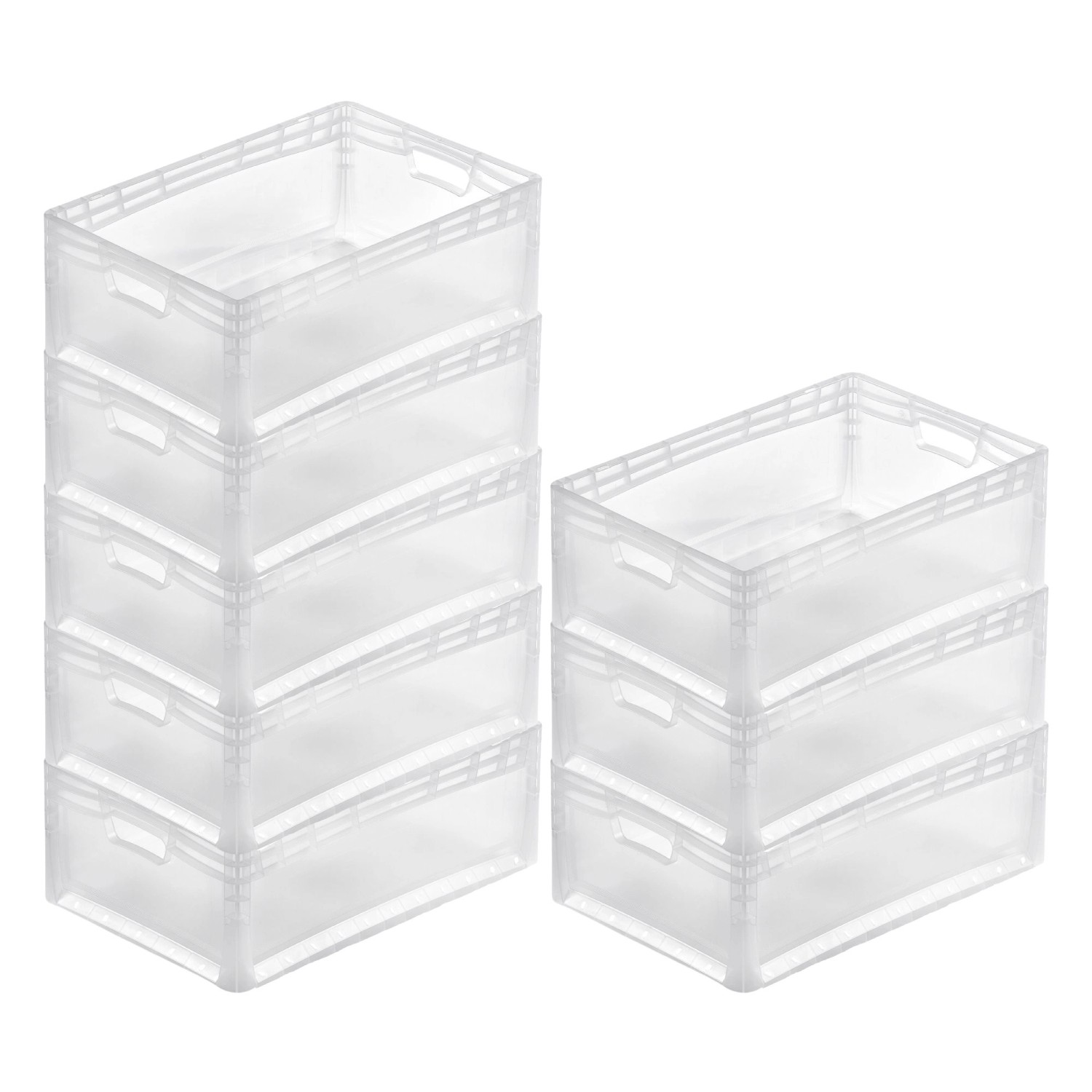 PROREGAL SuperSparSet 8x Transparenter Eurobehälter LightLine mit Offenem Griff HxBxT22 x 40 x 60 cm 46 Liter Eurobox Transportbox PROREGAL SuperSparSet 8x Transparenter Eurobehälter LightLine mit Offenem Griff HxBxT22 x 40 x 60 cm 46 Liter Eurobox Transportbox von PROREGAL