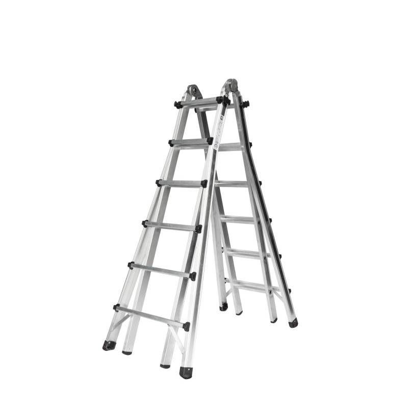 PROREGAL Teleskopleiter 4-Teilig Ohne Traverse 4 x 6 Sprossen von PROREGAL