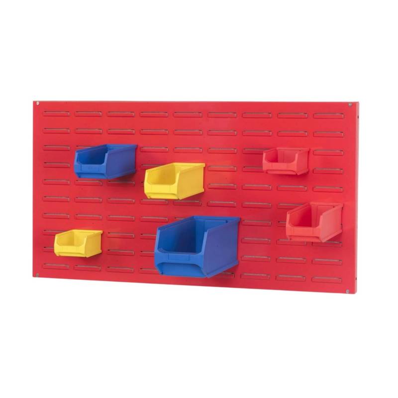 PROREGAL Trägersystem Rote Systemplatte für Sichtlagerboxen HxBxT 50 x 100 x 2 cm Trägerplatte Wandhalterung Kleinteileaufbewahrung von PROREGAL