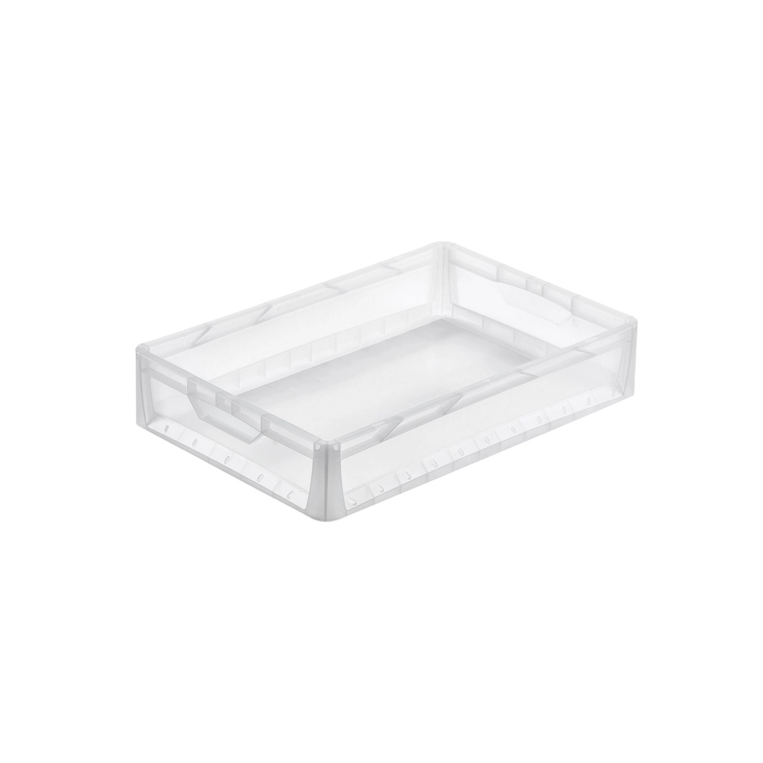PROREGAL Transparenter Eurobehälter LightLine mit Offenem Griff HxBxT 12 x 40 x 60 cm 24 Liter Eurobox Transportbox von PROREGAL