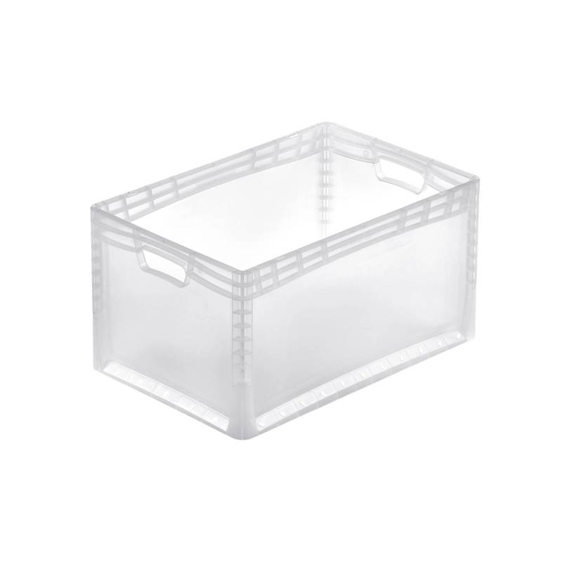 PROREGAL Transparenter Eurobehälter LightLine mit Offenem Griff  HxBxT 32 x 40 x 60 cm 66 Liter Eurobox Transportbox von PROREGAL