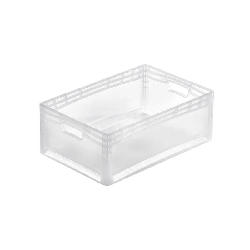 PROREGAL Transparenter Eurobehälter LightLine mit Offenem Griff HxBxT22 x 40 x 60 cm 46 Liter Eurobox Transportbox von PROREGAL