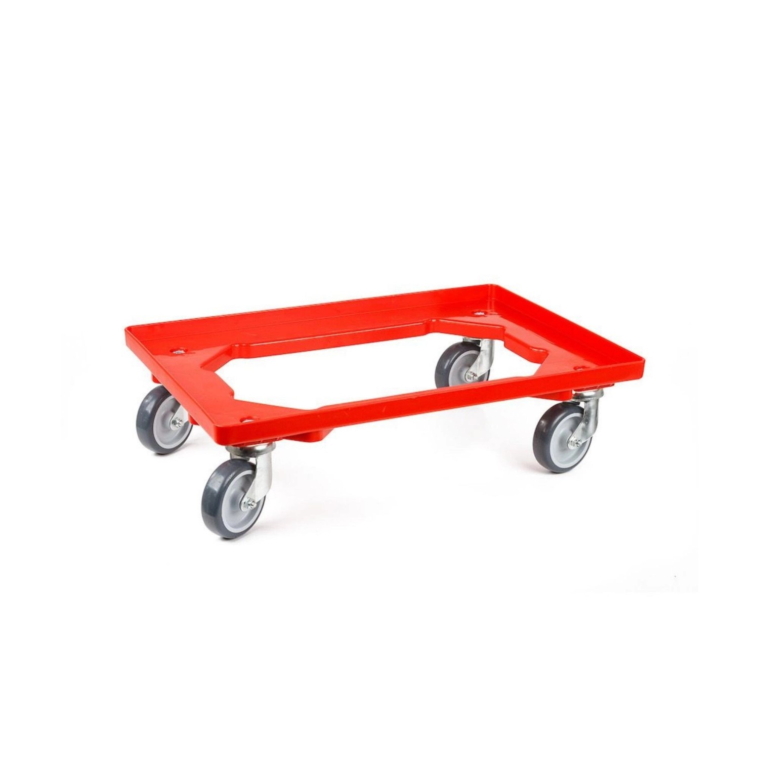 PROREGAL Transportroller für Euroboxen 60 x 40 cm mit Gummiräder Rot Offenes Deck 2 Lenkrollen und 2 Bremsrollen Traglast 300 kg PROREGAL Transportroller für Euroboxen 60 x 40 cm mit Gummiräder Rot Offenes Deck 2 Lenkrollen und 2 Bremsrollen Traglast 300 kg von PROREGAL