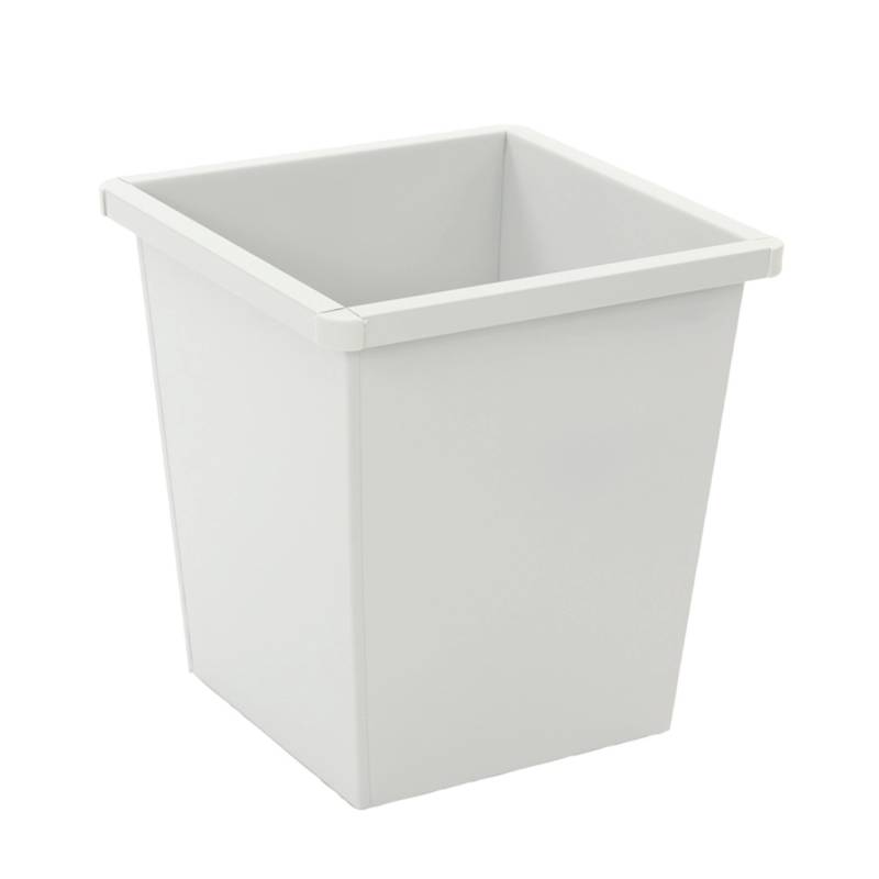 PROREGAL Viereckiger Papierkorb Aus Metall Mit Stoßecken Aus Kunststoff 27 Liter HxBxT 36,1 x 34,2 x 34,3 Grau von PROREGAL