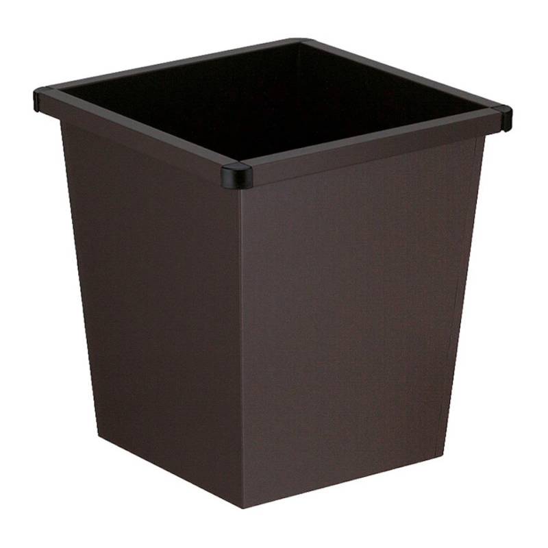 PROREGAL Viereckiger Papierkorb Aus Metall Mit Stoßecken Aus Kunststoff 27 Liter HxBxT 36,1 x 34,2 x 34,3 Schwarz von PROREGAL