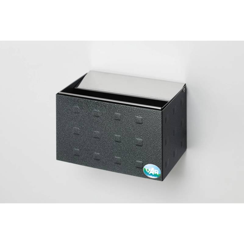 PROREGAL Wandascher Mit HochKlappbarer Vorderwand 0,8 Liter HxBxT 12,5 x 20 x 12,5 cm Aluminium Grau PROREGAL Wandascher Mit HochKlappbarer Vorderwand 0,8 Liter HxBxT 12,5 x 20 x 12,5 cm Aluminium Grau von PROREGAL