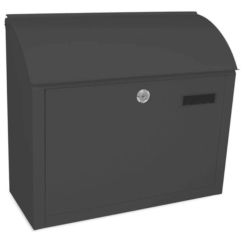 PROREGAL Wandbriefkasten Denian Mit Namensschild HxBxT 33 x 38,4 x 17 cm Einwurföffnung 34 x 4,5 cm Anthrazit von PROREGAL