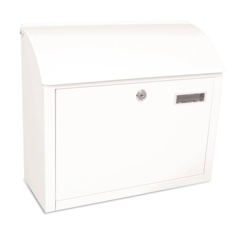 PROREGAL Wandbriefkasten Denian Mit Namensschild HxBxT 33 x 38,4 x 17 cm Einwurföffnung 34 x 4,5 cm Weiß von PROREGAL