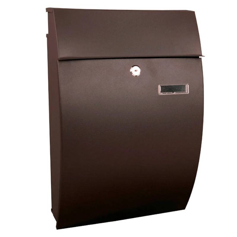 PROREGAL Wandbriefkasten Geronan Mit Namensschild HxBxT 48 x 32,2 x 15,5 cm Einwurföffnung 24 x 4 cm Schwarz von PROREGAL