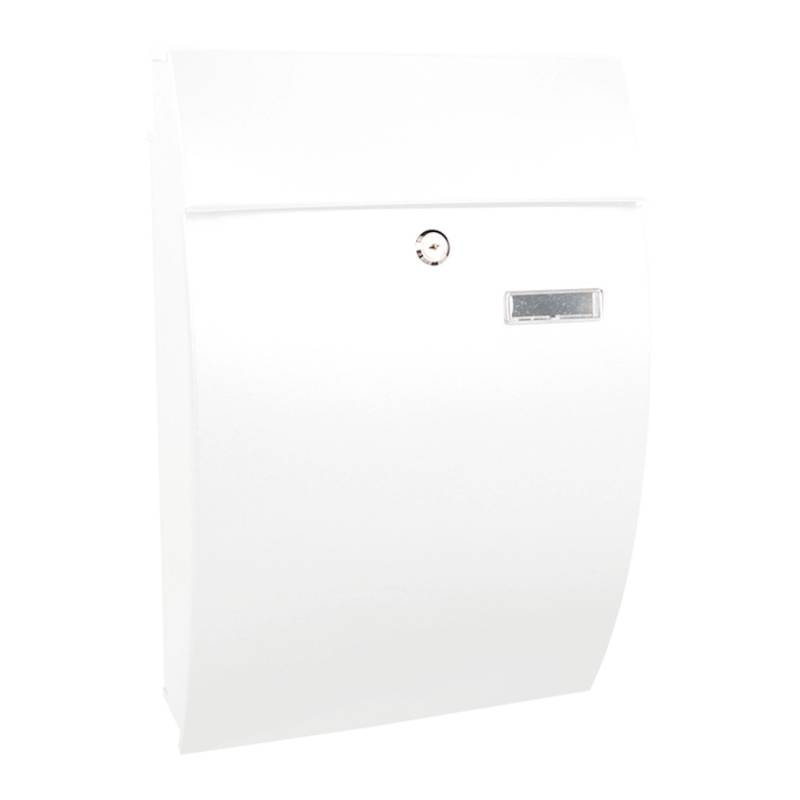 PROREGAL Wandbriefkasten Geronan Mit Namensschild HxBxT 48 x 32,2 x 15,5 cm Einwurföffnung 24 x 4 cm Weiß von PROREGAL