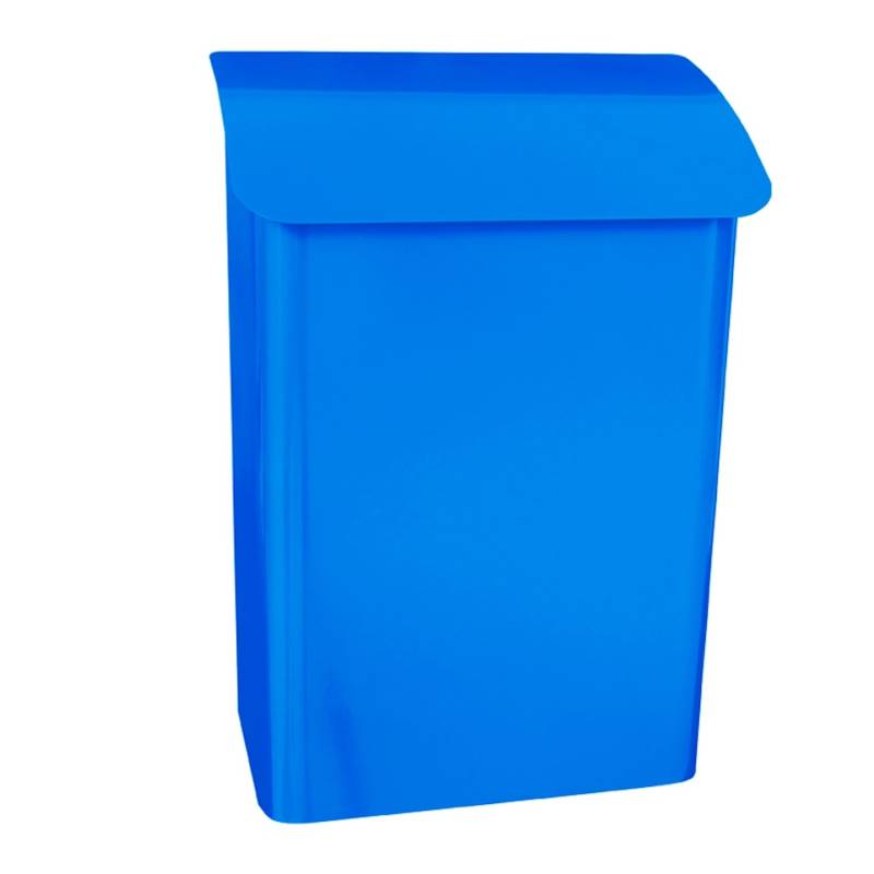 PROREGAL Wandbriefkasten Lugon Aus Verzinktem Stahl Mit Namensschild HxBxT 42,4 x 29,1 x 17 cm Einwurföffnung 25 x 4 cm Blau von PROREGAL
