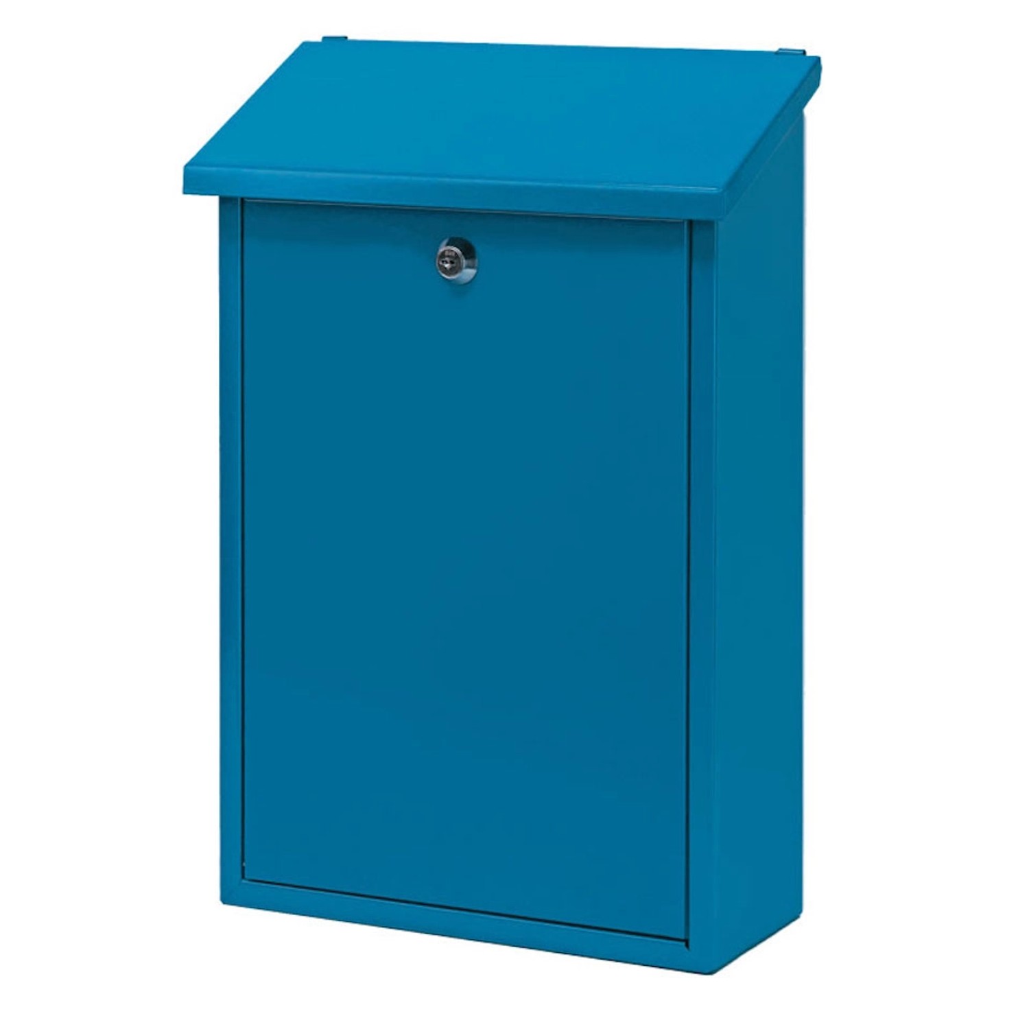 PROREGAL Wandbriefkasten Toledon Mit Schrägdach & Zylinderschloß HxBxT 40 x 27 x 12 cm Einwurföffnung 25 x 4 cm Blau PROREGAL Wandbriefkasten Toledon Mit Schrägdach & Zylinderschloß HxBxT 40 x 27 x 12 cm Einwurföffnung 25 x 4 cm Blau von PROREGAL