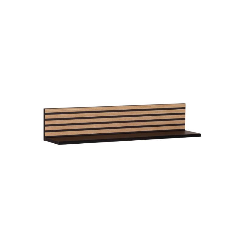 PROREGAL Wandregal Zebra HxBxT 16 x 80 x 17 cm Akustikplattenoptik Schwarz von PROREGAL