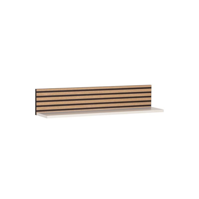 PROREGAL Wandregal Zebra HxBxT 16 x 80 x 17 cm Akustikplattenoptik Weiß von PROREGAL