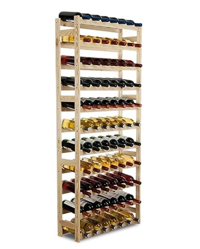 PROREGAL Weinregal PINOTWINE | HxBxT 166x72x25cm | 77 Flaschen | Massives Kiefernholz | Natur unbehandelt | Weinhalter Weinständer Flaschenständer Flaschenregal Holzregal PROREGAL Weinregal PINOTWINE | HxBxT 166x72x25cm | 77 Flaschen | Massives Kiefernholz | Natur unbehandelt | Weinhalter Weinständer Flaschenständer Flaschenregal Holzregal von PROREGAL